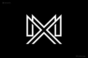 Modern Minimalist MX Monogram Logo