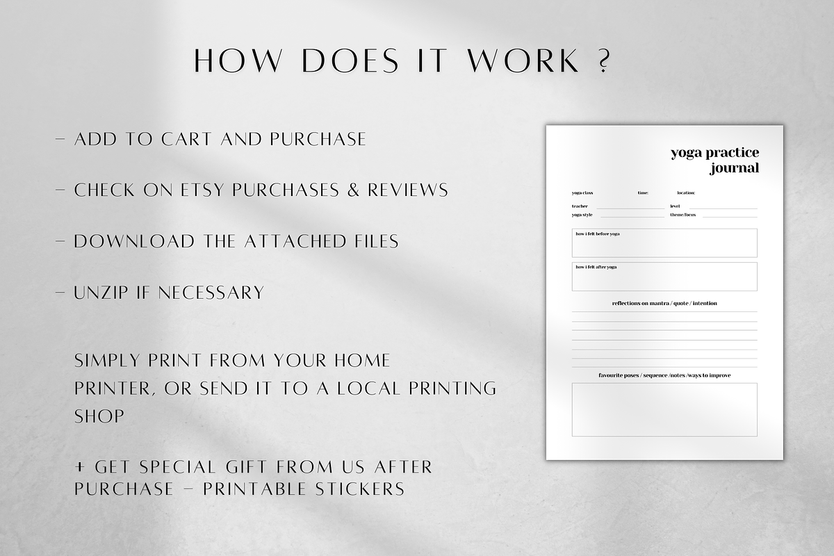 Printable Yoga Journal & Practices, a Stationery Template by BRANDcontent (Photo 6 of 6)