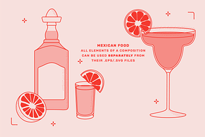 MEXICAN FOOD VECTOR ILLUSTRATIONS