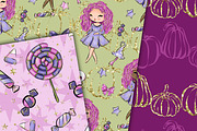 Pink Halloween patterns, a Pattern Graphic by DarinaDigital (Thumbnail 3 of 6)