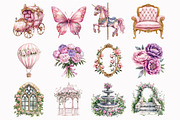 Watercolor Unicorn Kingdom Clipart, a Seasonal Illustration by Design Market (Thumbnail 5 of 5)