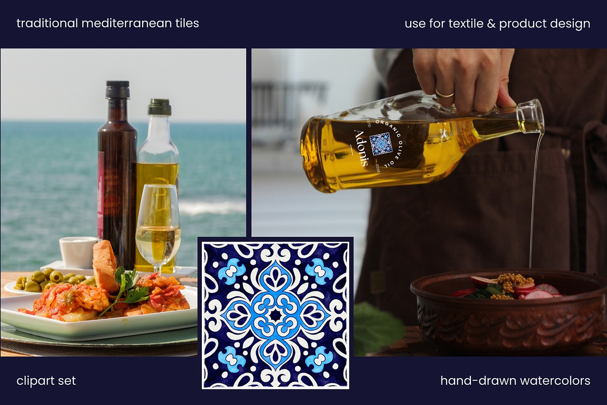 Traditional Mediterranean Tiles SET2, an Object Illustration by ilonitta (Photo 8 of 10)