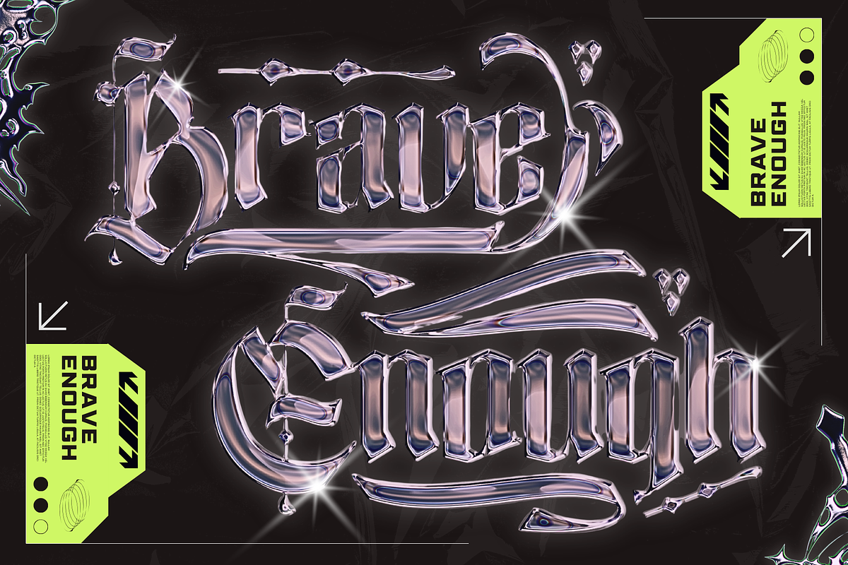 Blime Blackletter - Logo Font, a Blackletter Font by Nirmana Visual (Photo 9 of 11)