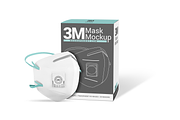 Medical Face Mask Mockup, a Mask Mockup by Mockupdaddy (Thumbnail 1 of 9)