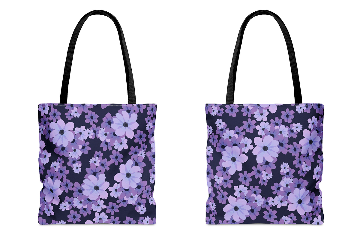 Purple Flowers Seamless Pattern, a Graphic by KA7-Designs (Photo 6 of 6)