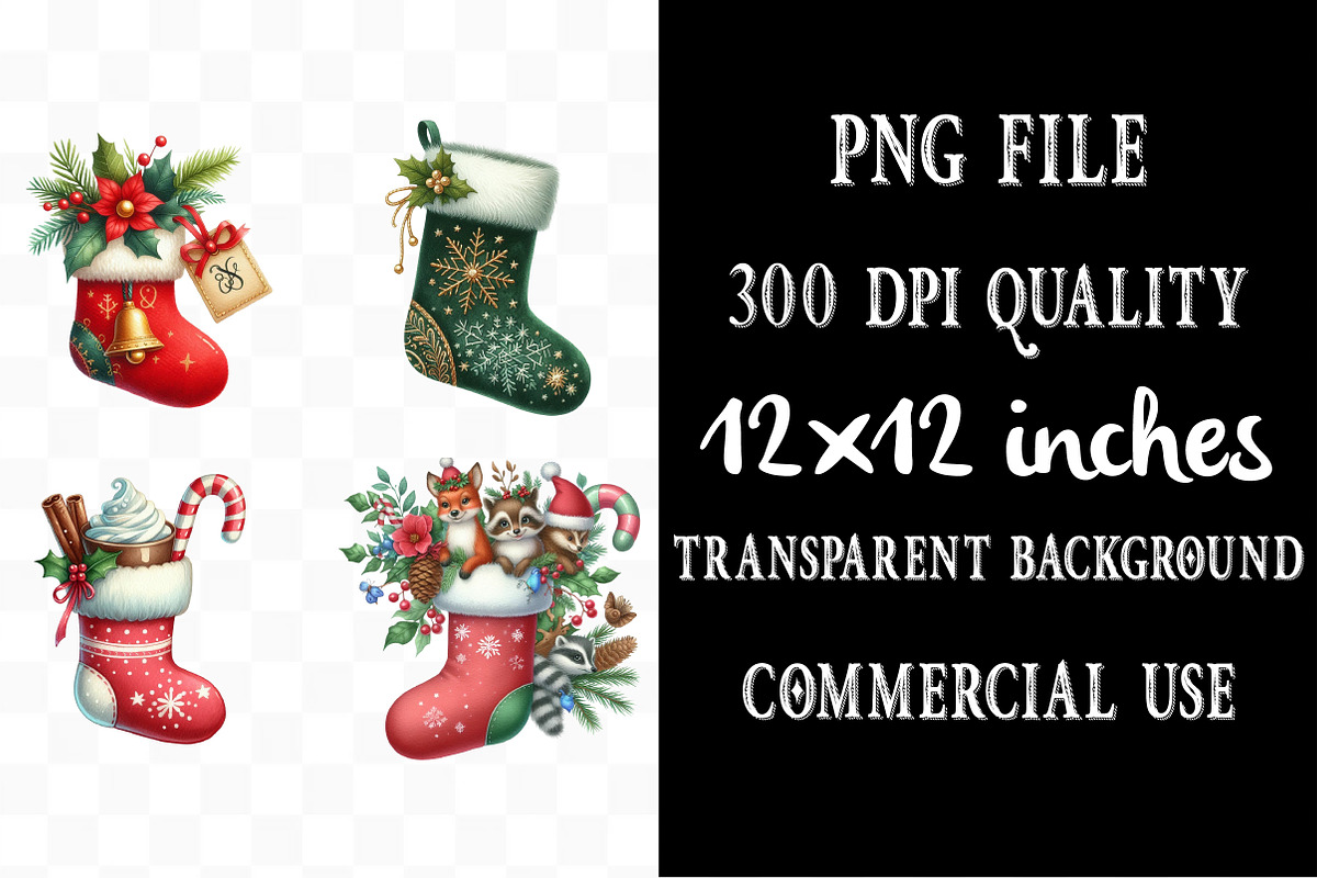 Christmas Stocking Sublimation, an Illustration by Designking (Photo 4 of 5)