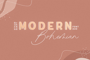 Modern Bohemian Font Duo