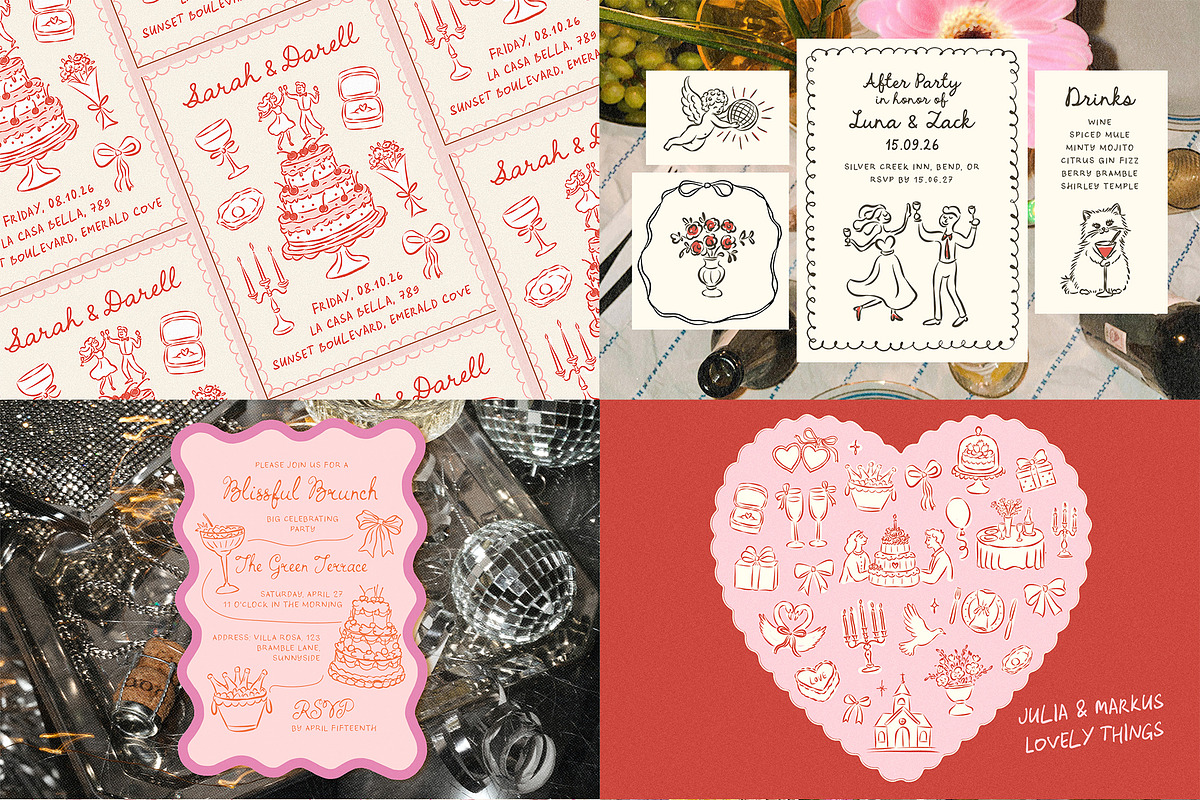 Whimsical Wedding SVG Clipart Bundle, an Object Illustration by Ayya Studio (Photo 19 of 22)