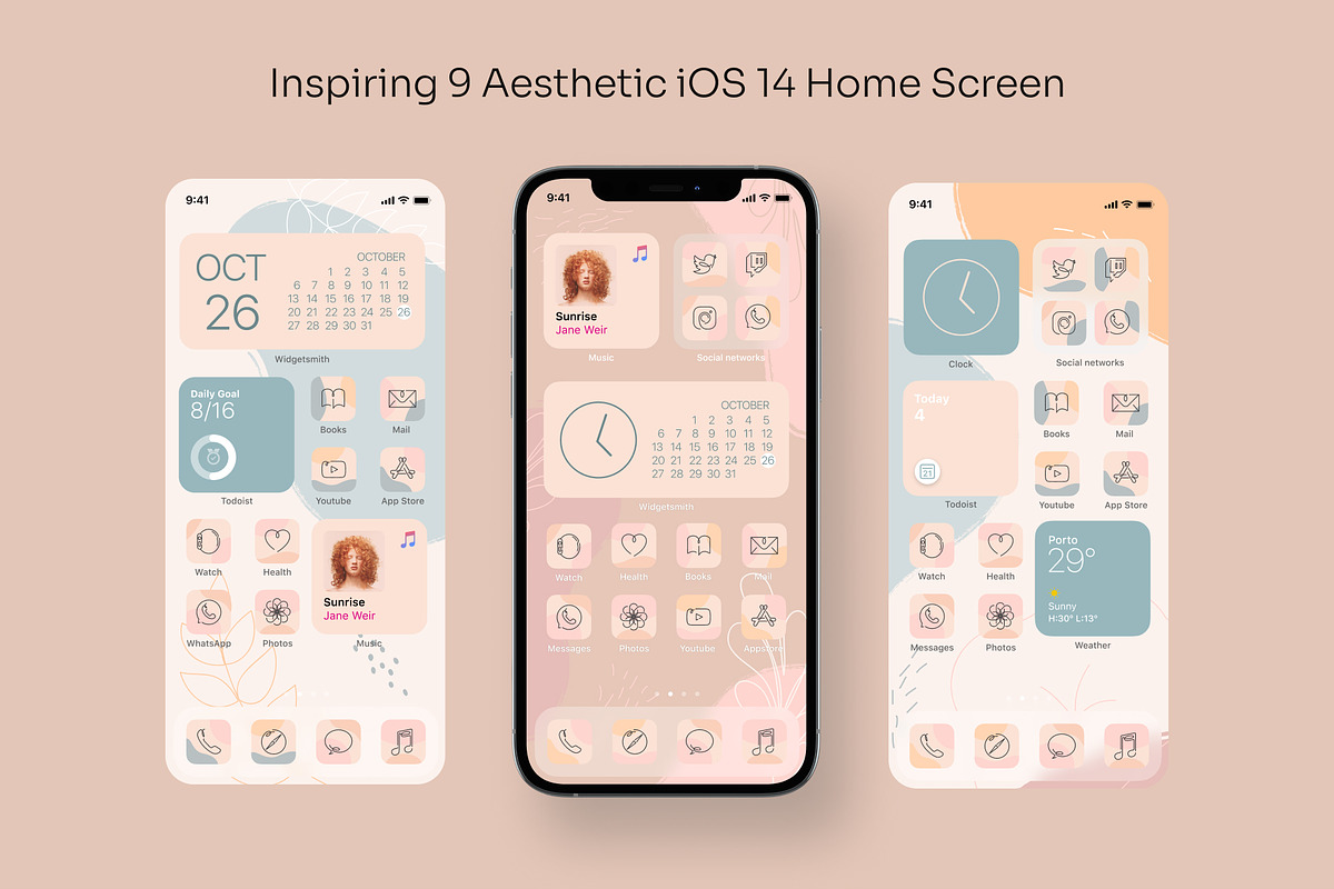 Aesthetic IOS 14 icons set, an Icon by Creatoom (Photo 4 of 13)