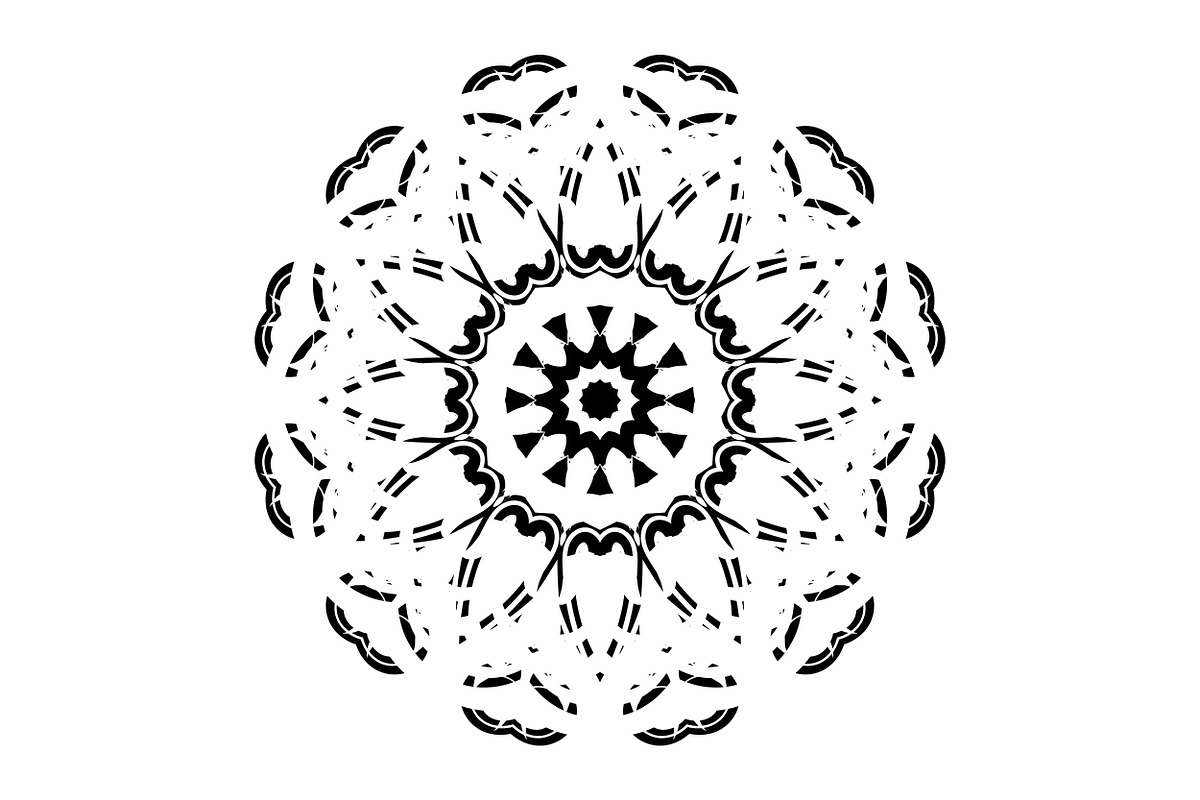 Black and White Mandala Patterns Set, a Decorative Illustration by NJ Himel (Photo 26 of 101)
