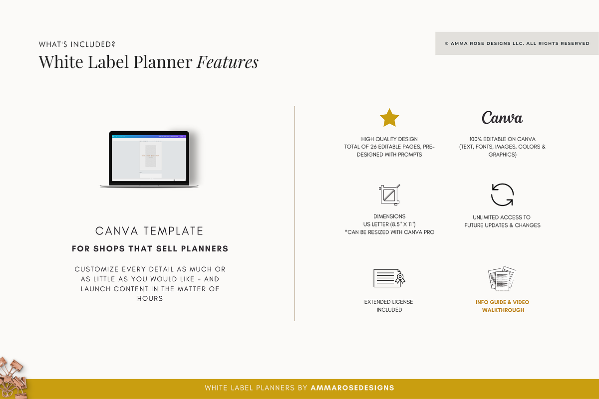 White Label Finance Planner, a Stationery Template by ammarosedesignsllc (Photo 3 of 10)