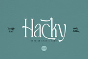 Hacky - Luxury Serif Family, a Serif Font by madeDeduk (Thumbnail 12 of 12)