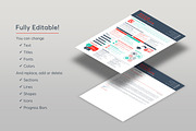Graphic Resume Word & Google Docs 49, a Resume Template by MrCam Template Resume|CV (Thumbnail 4 of 7)