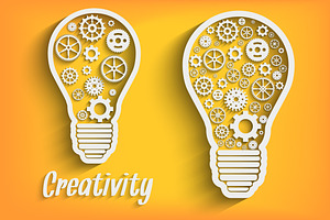 Illustration of Light Paper Bulb