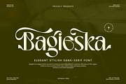 Bagieska Stylish Sans Serif Font, a Sans Serif Font by Heinzel Std (Thumbnail 1 of 11)