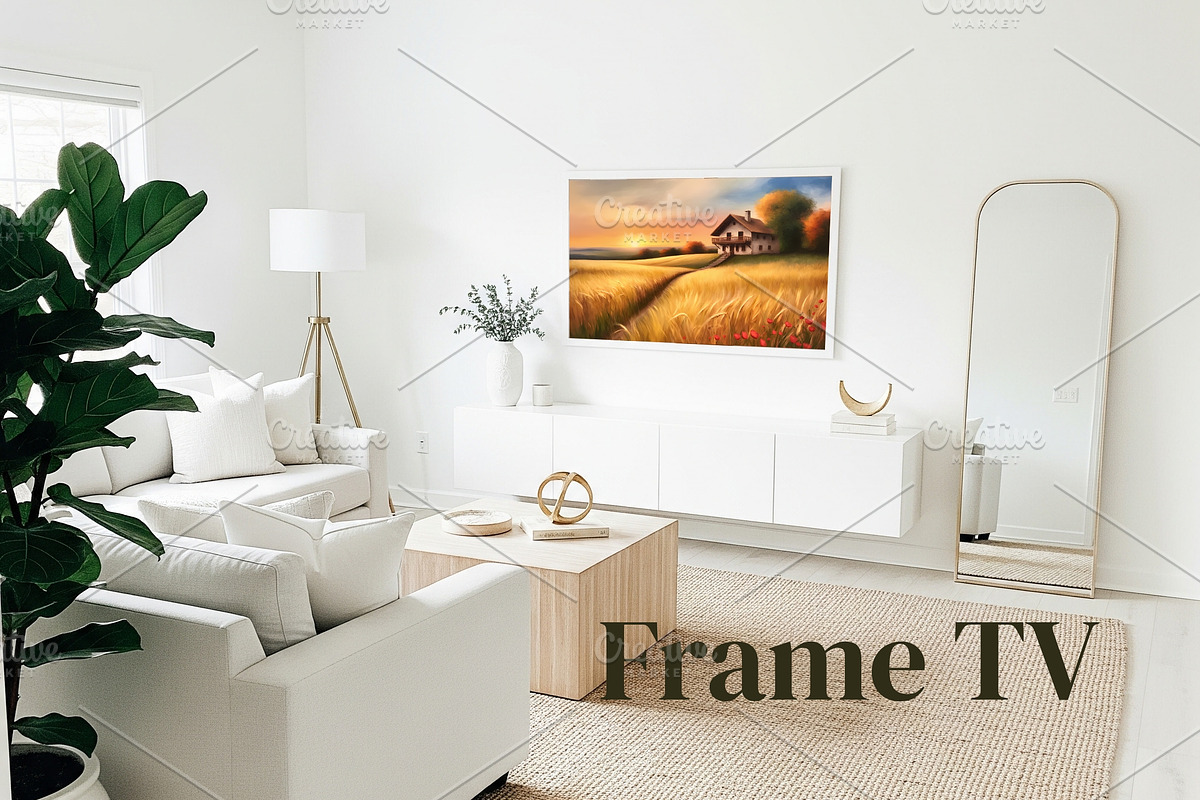 Golden Wheat Sunset Painting print, a Background Graphic by Floraphoria (Photo 9 of 11)