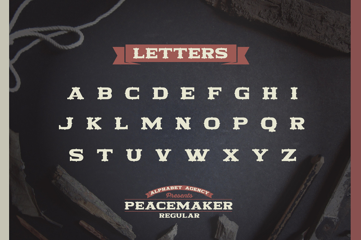 PEACEMAKER FONT SERIES, a Slab Serif Font by Alphabet Agency (Photo 2 of 13)