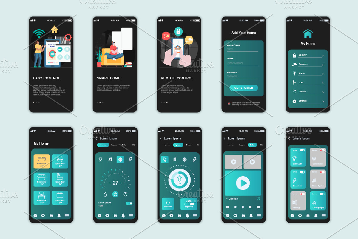 Mobile App UI Kit Template, a Templates & Theme by alexdndz (Photo 19 of 21)