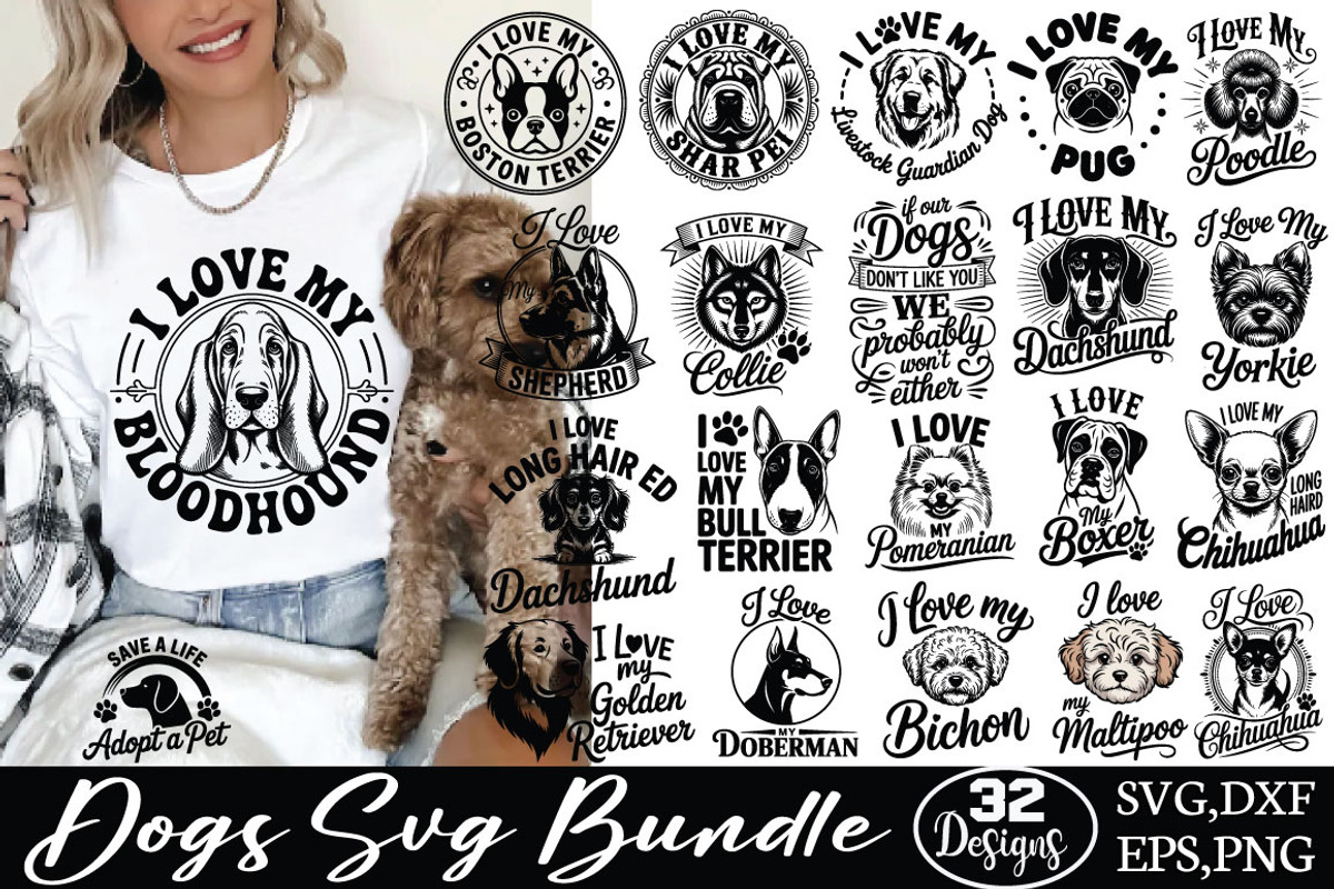 Dogs Svg Bundle, an Object Graphic by DollarSmart (Photo 1 of 5)