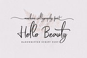 Hello Beauty - Handwritten Font, a Script Font by FHFont (Thumbnail 1 of 9)