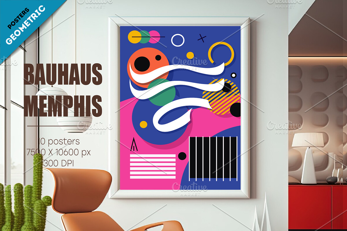 Abstract geometric Bauhaus 02, a Decorative Illustration by KENO Mascots (Photo 5 of 6)