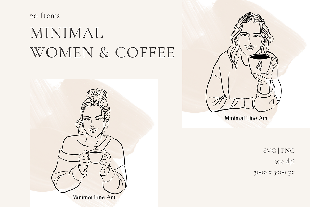 Minimal Women & Coffee, a Person Illustration by AMMi (Photo 6 of 6)