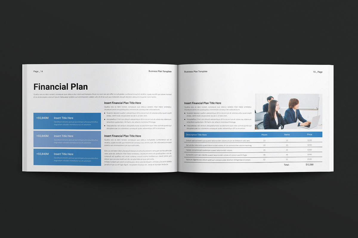 Business Plan Template Landscape, a Brochure Template by E-Type (Photo 6 of 7)