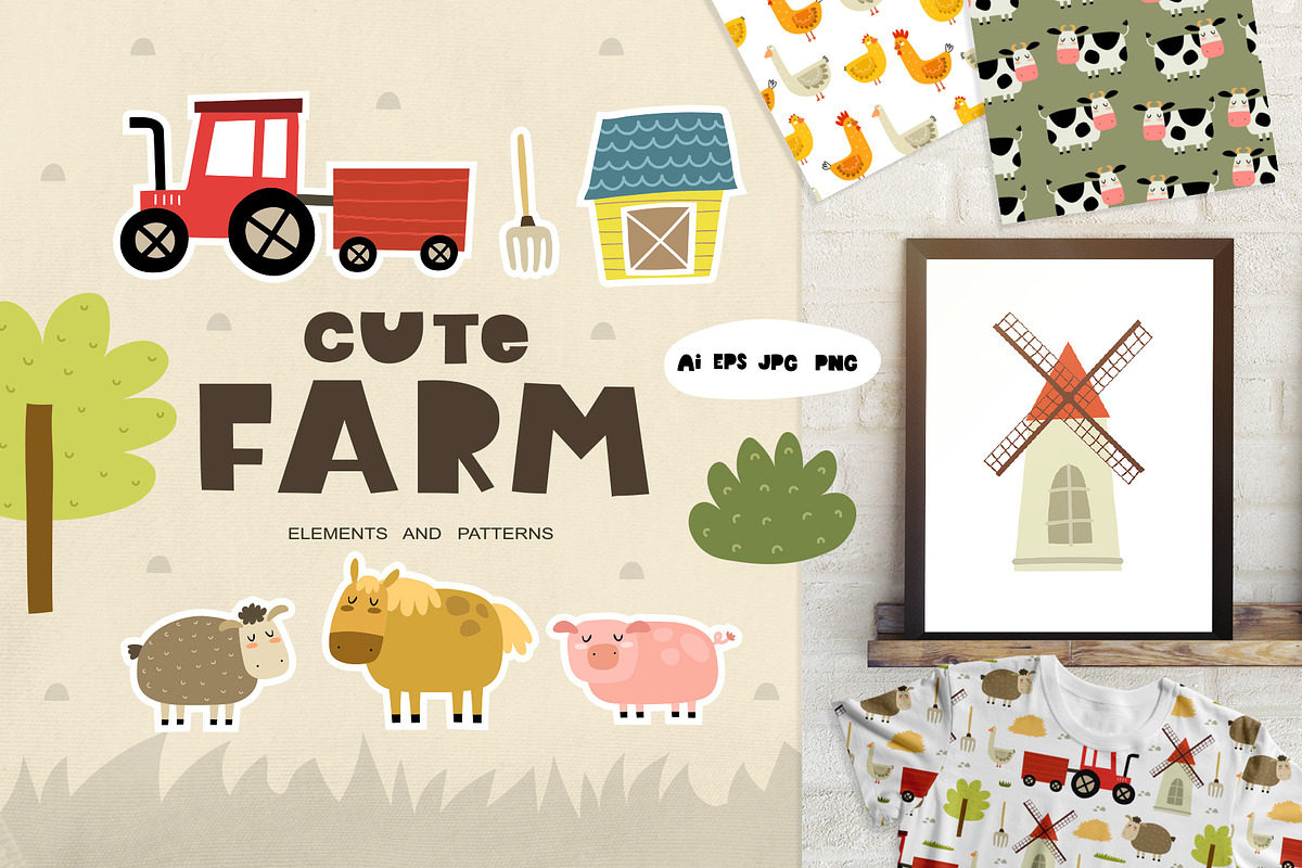 Cute Farm, a Graphic by AnnieArt (Photo 1 of 6)