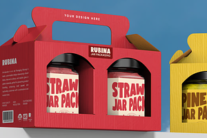 Jar and Box Mockup 2 Views, a Packaging Mockup by graphicsauce