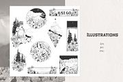 All about mountains. Vector bundle, an Illustration by Nadia Murash (Thumbnail 5 of 6)