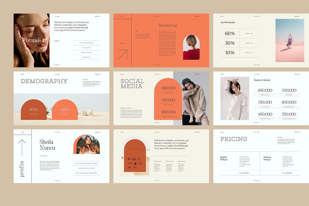 AILEYA - Powerpoint Media Kit, a Presentation Template by Elokka Std. (Photo 11 of 12)