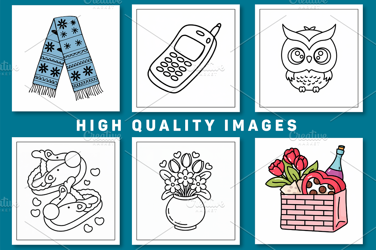 Cute Groovy Coloring Book Vol- 04, a Decorative Illustration by Coco Bloom (Photo 4 of 5)