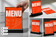 High Quality Table Menu Mockups, an Advertising Mockup by Nathatype (Thumbnail 1 of 9)