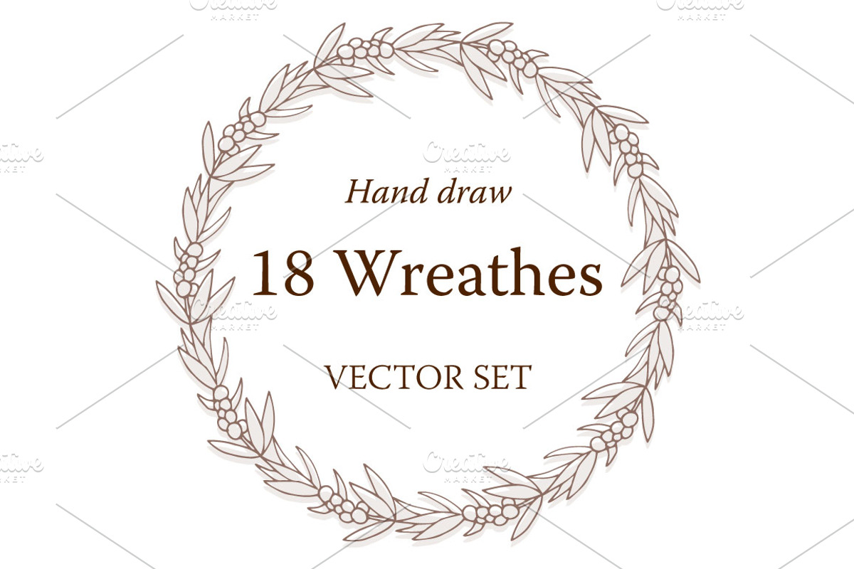 18 Vector Floral Wreathes, an Object Graphic by Sunny Design (Photo 1 of 5)