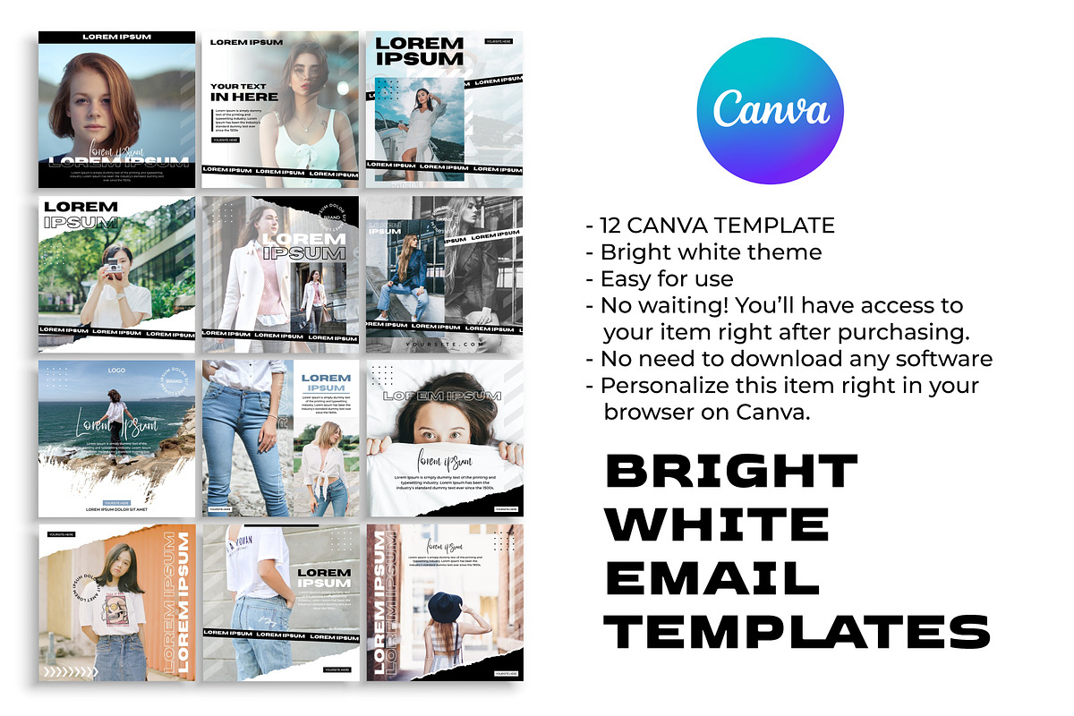 Bright White Template - Canva, a Social Media Template by Pen of God Studio (Photo 1 of 3)