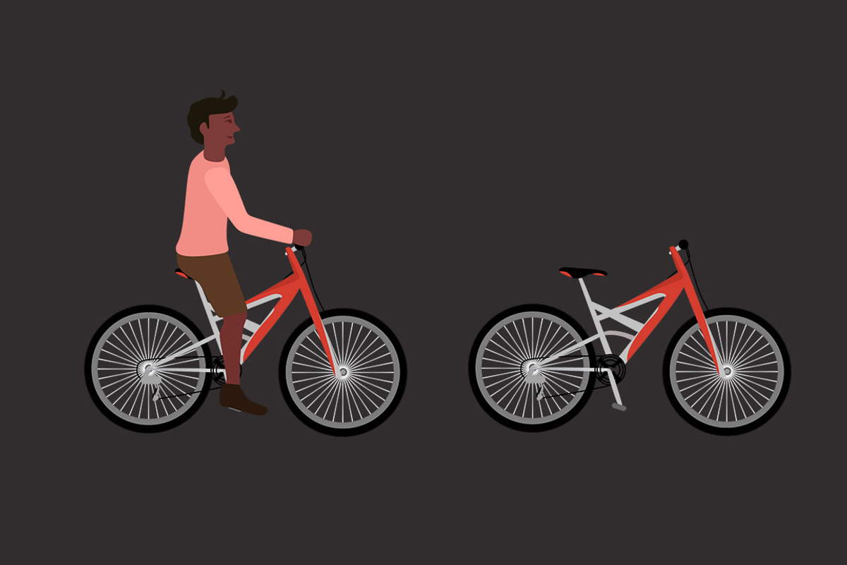 Bike / bicycle vector set, an Illustration by land art (Photo 20 of 20)