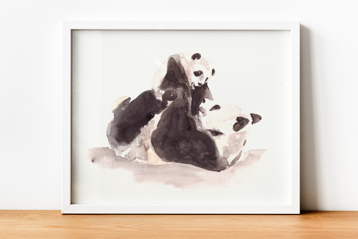 Mother&Baby - Panda - Print&Clip Art, an Animal Illustration by Tati Bordiu (Photo 2 of 2)