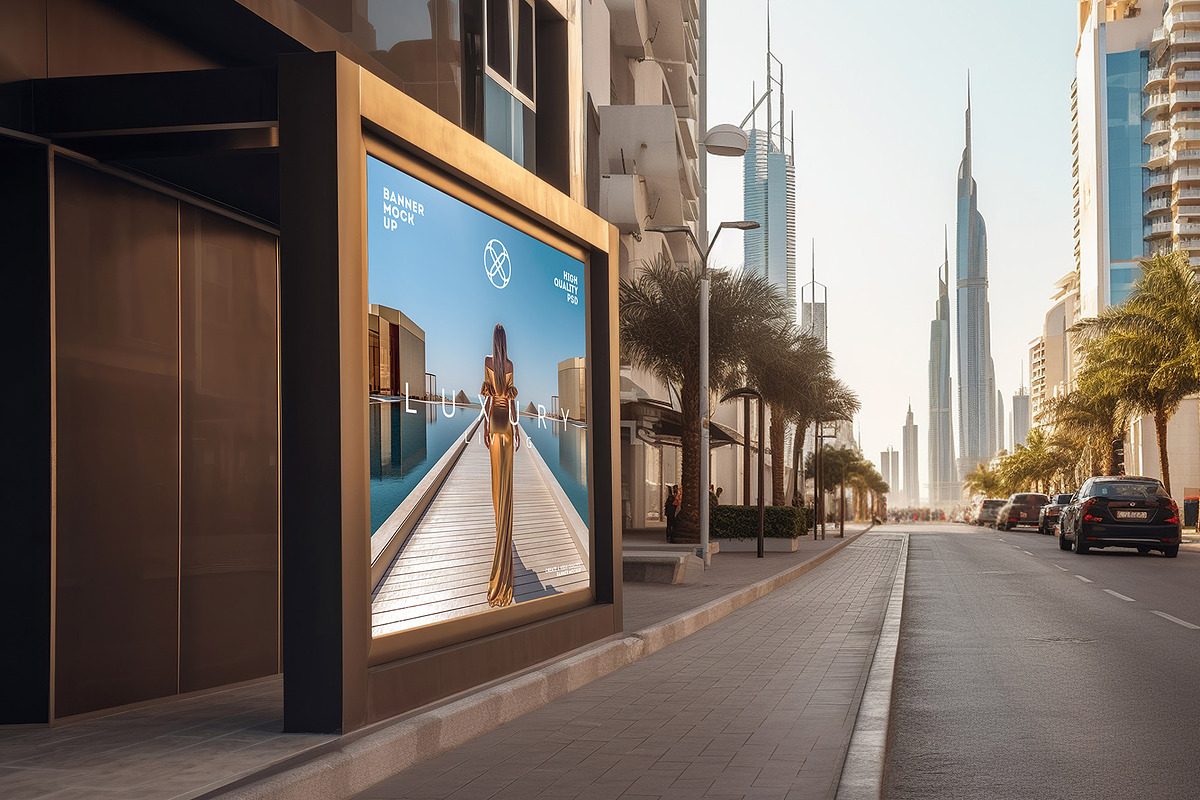 20 Street Poster and Banner Mockups, an Advertising Mockup by optimism (Photo 5 of 21)