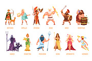 Greek gods pantheon. Mythological, a Person Illustration by YummyBuum