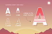 California Sunset Font Family, a Sans Serif Font by Salt & Pepper Designs (Thumbnail 4 of 12)