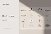 Harlow Premade Logo Kit, a Branding & Logo Template by Forth and Wild (Thumbnail 1 of 10)