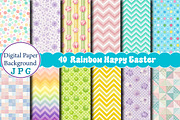 Rainbow Happy Easter Digital Paper, a Background Photo by Wow Magic (Thumbnail 2 of 2)