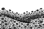 60 Daisy Flower Field Silhouette, a Seasonal Illustration by Amazin_art (Thumbnail 30 of 35)