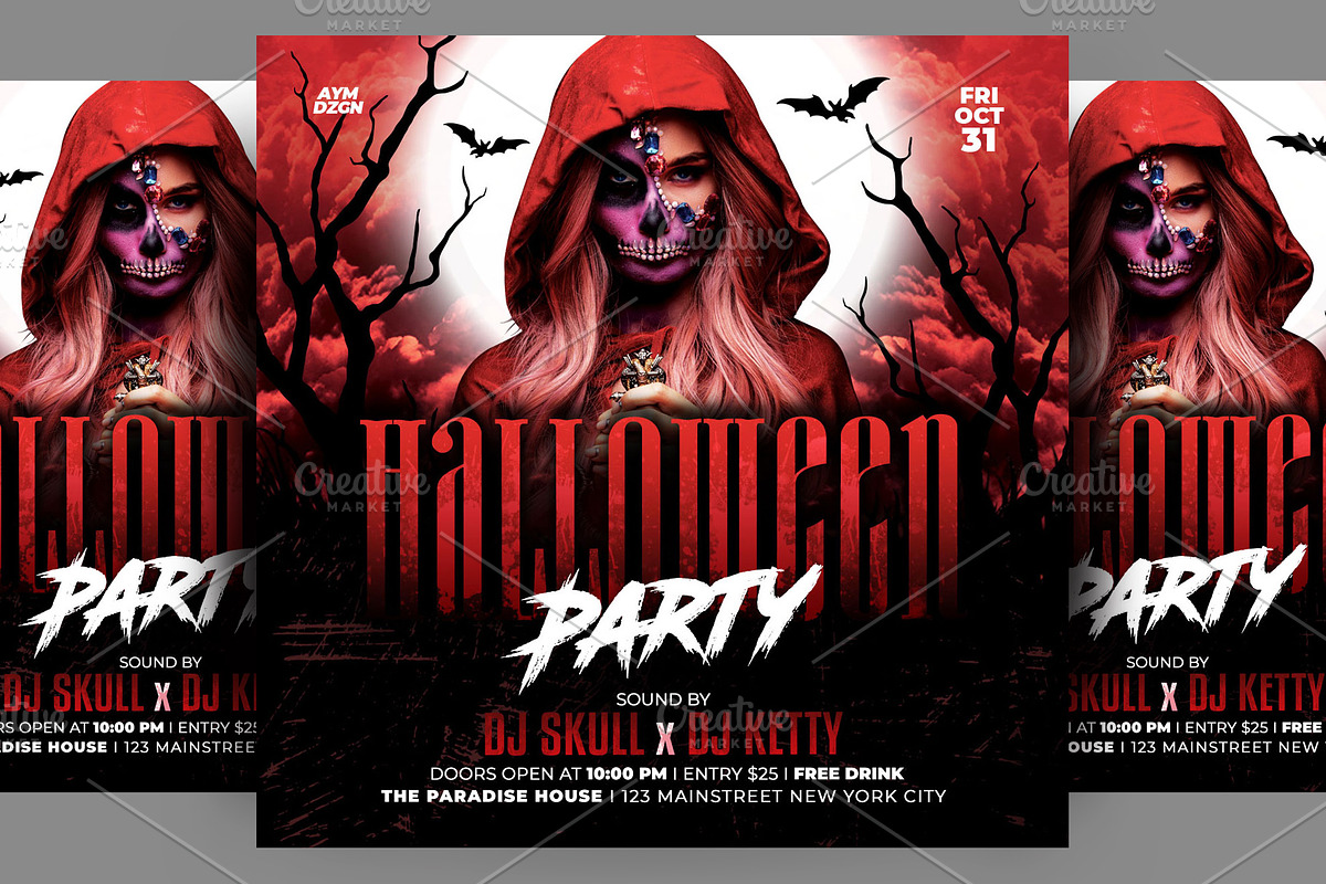 Halloween Party Flyer, a Flyer Template by AyumaDesign (Photo 2 of 3)