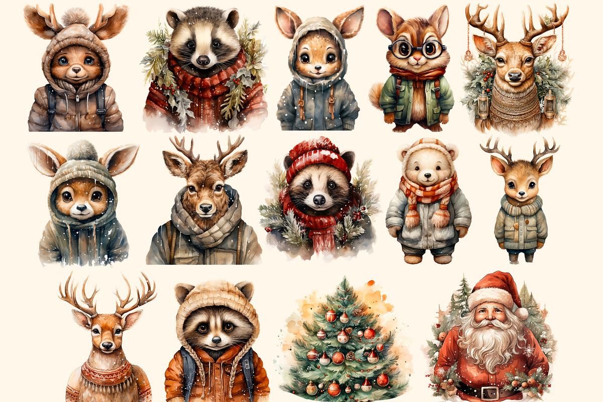 Winter animals, Forest dwellers, an Animal Illustration by Hello My Print (Photo 4 of 9)