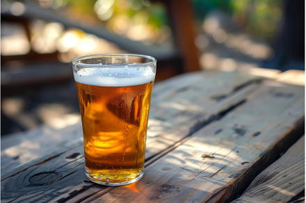 Beer pint glass. Generate Ai, a Food & Drink Photo by Ylivdesign