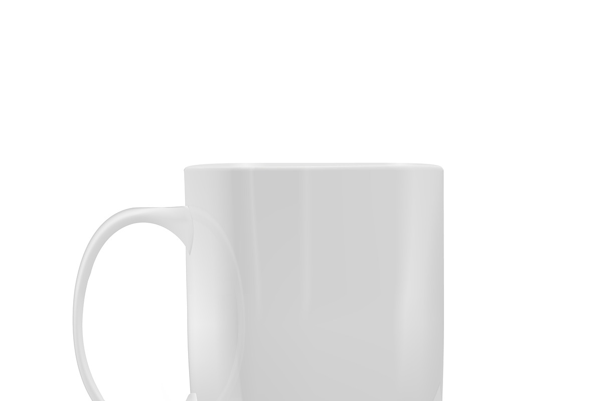 Photorealistic white cup preview 4