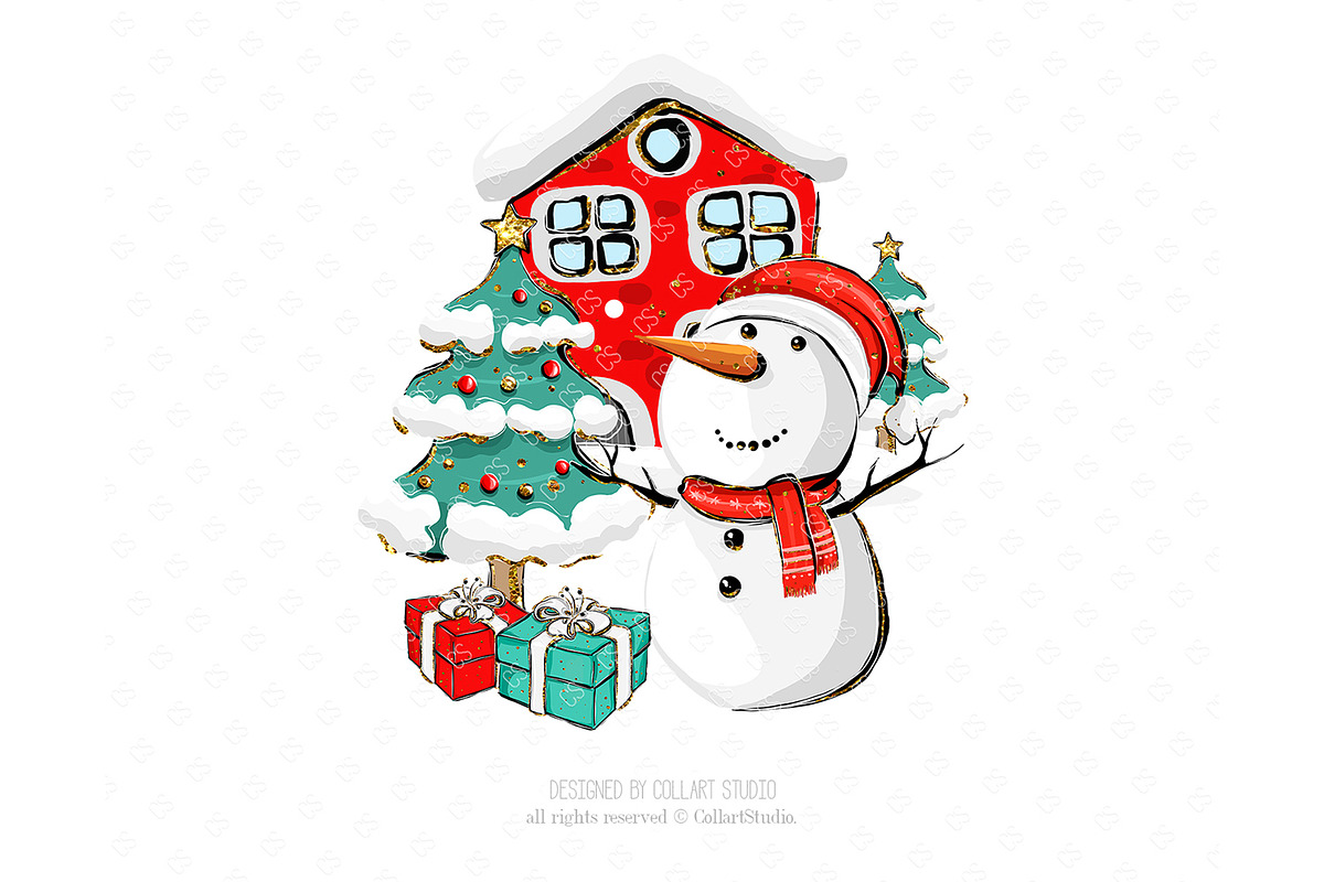 Winter Clipart, Cute Penguins, an Illustration by Collart Studio (Photo 8 of 10)