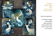 Cyanotype Woodland Paintings, a Background Graphic by The Dutch Lady Designs (Thumbnail 6 of 7)