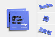 Square Book Mockup, a Books & Magazine Mockup by Afif_studio (Thumbnail 1 of 5)